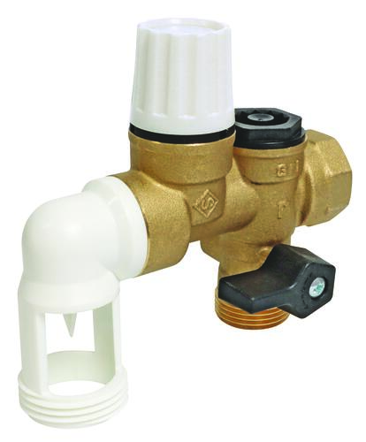 Groupe de sécurité laiton coudé